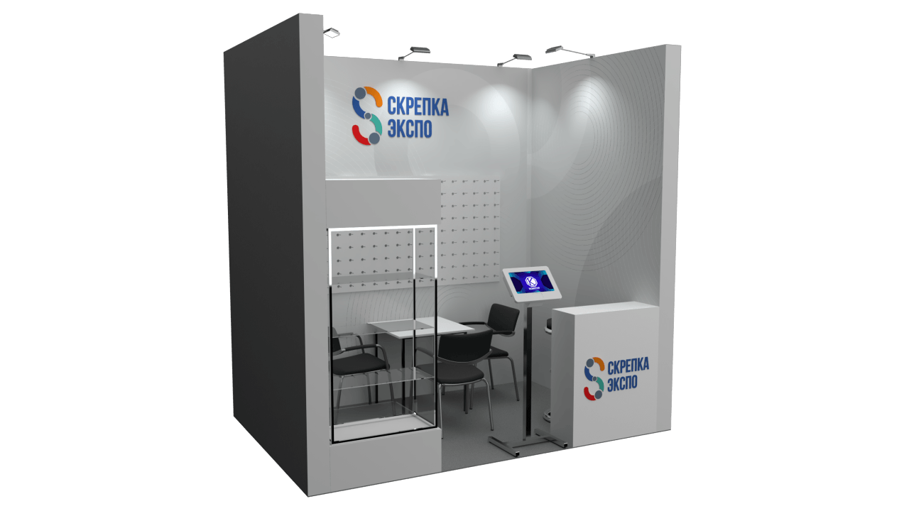 Рендер стенда 6–8 м²