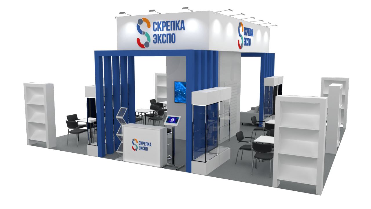 Рендер стенда 72–100 м²